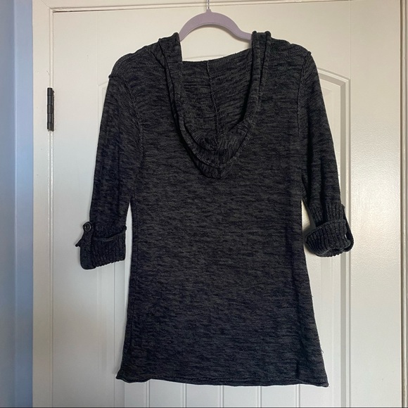 Roxy pullover sweater, long tunic style with hood, size Med - Picture 5 of 8